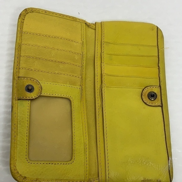 Fossil Emory Wallet /Clutch, sunny Yellow leather - Picture 3 of 8